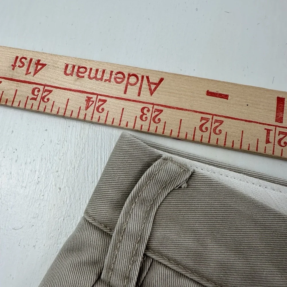 VTG Polo Ralph Lauren BIG Andrew Chino Pants Men 48Bx32 Fits 47x32 Khaki Pleated